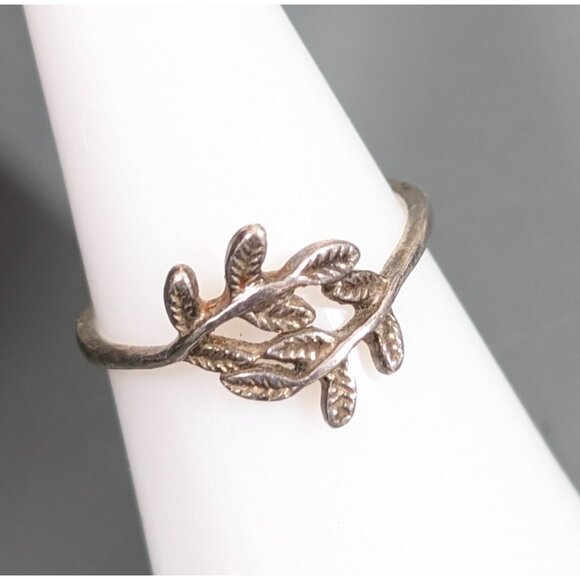 Unbranded Jewelry - Sterling Silver 925 Double Leaf Bybass Style Dainty Boho ring Size 7